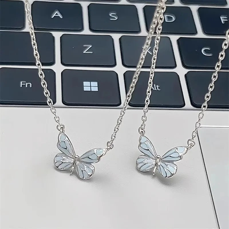Butterfly Zircon Necklace New Gothic Style