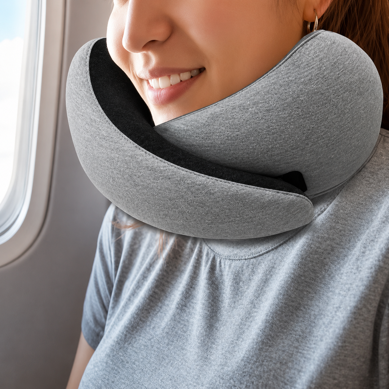 Cuppy - Neck Memory Foam Pillow U-Shaped