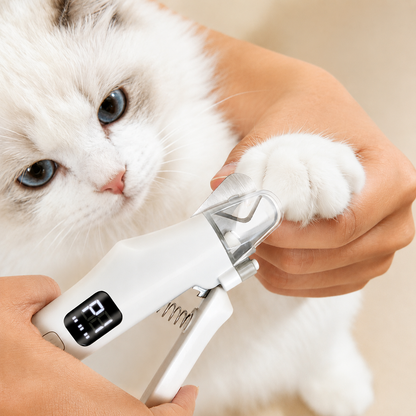 2 IN 1 Electric Pet Nail Trimmer with LED Lights