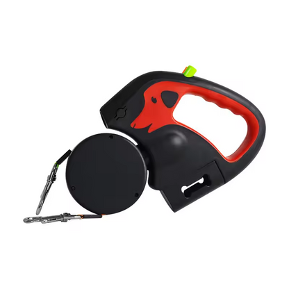 Auto Retractable Dog Leash 3M Extendable Rope For 2 Dogs