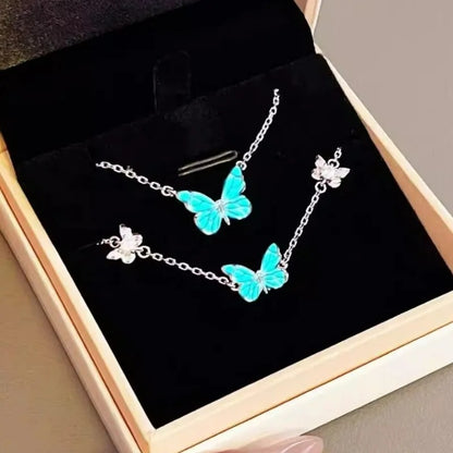 Butterfly Zircon Necklace New Gothic Style