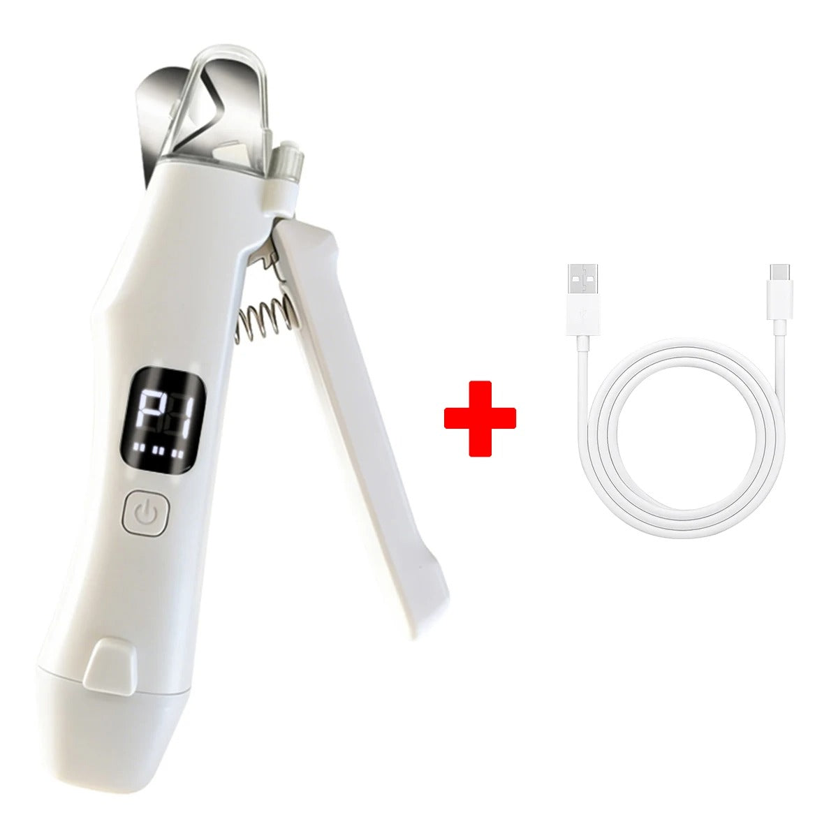 2 IN 1 Electric Pet Nail Trimmer with LED Lights