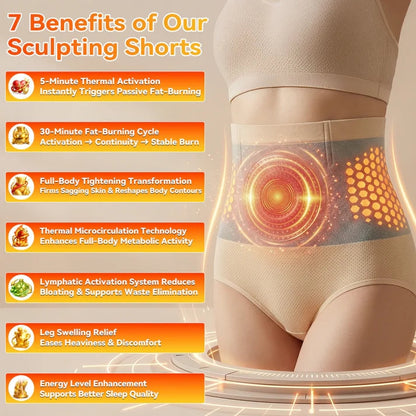 4-in-1 Shaping and Fat-Burning Microfiber Shorts